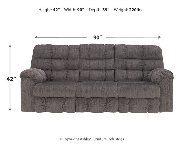 Acieona Reclining Sofa with Drop Down Table