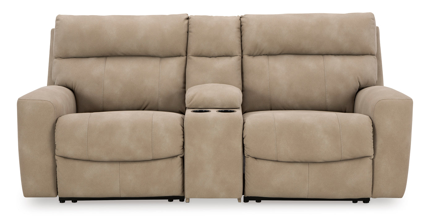 Next-Gen DuraPella 3-Piece Power Reclining Sectional Loveseat with Console