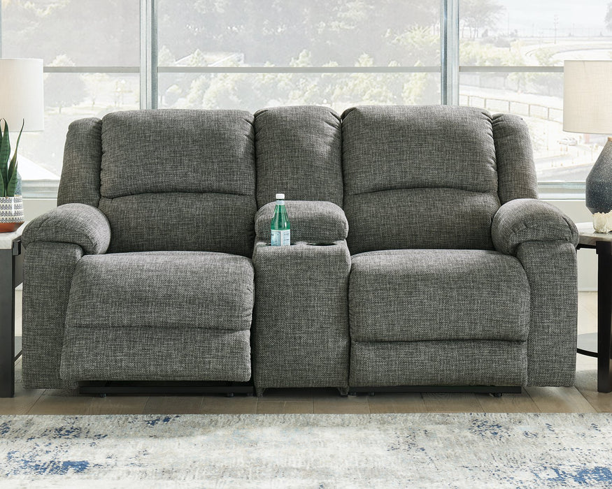 Goalie 3-Piece Reclining Loveseat with Console