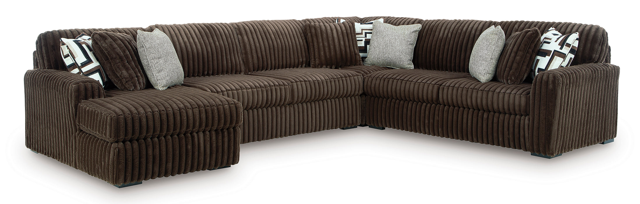 Midnight-Madness 4 Piece Sectional w/Chaise