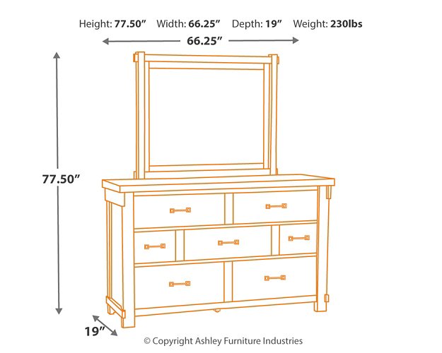 Brashland Dresser and Mirror