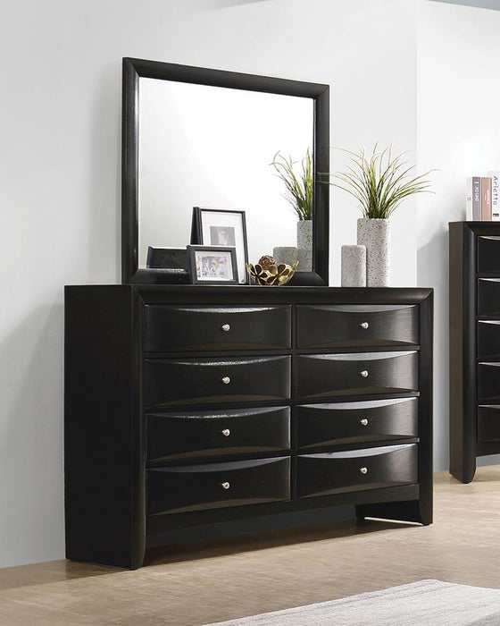 Briana Black Eight Drawer Dresser