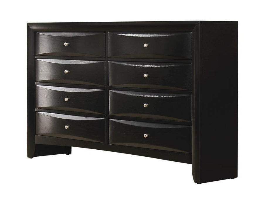 Briana Black Eight Drawer Dresser