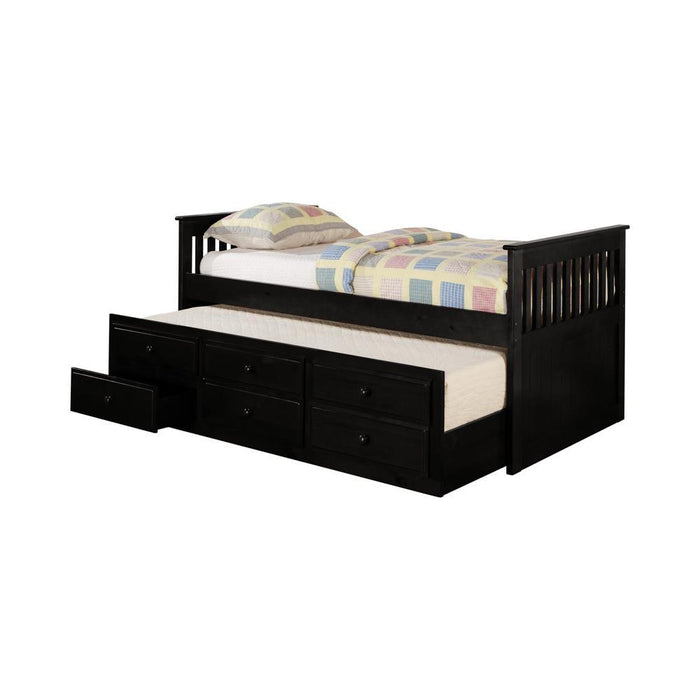 Transitional Black Twin Daybed