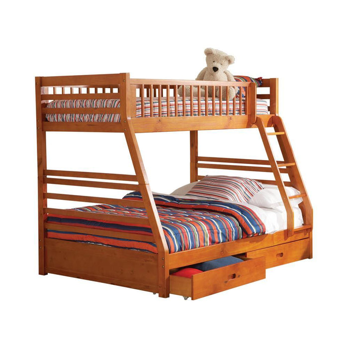 Ashton Honey Twin over Full Bunk Bed