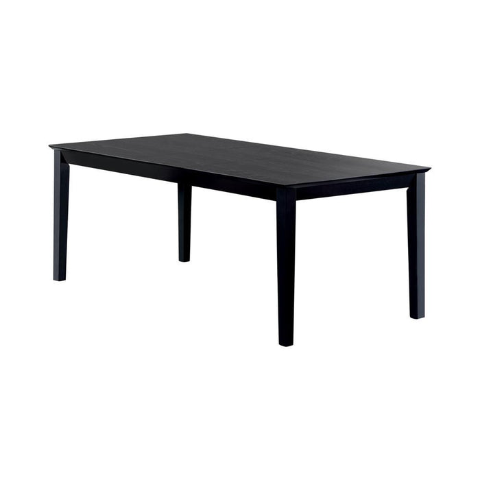 Louise Transitional Black Rectangular Dining Table