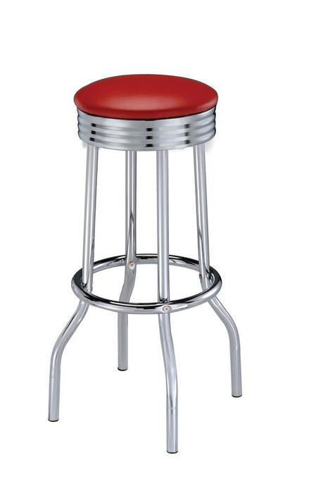 Cleveland Contemporary Red Bar Height Stool