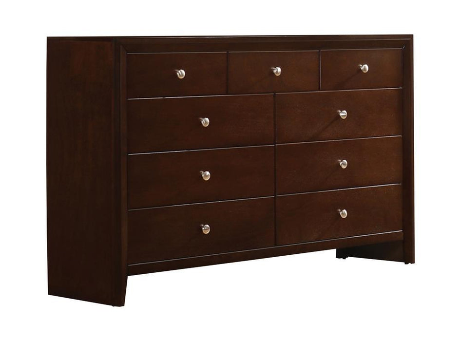 Serenity Rich Merlot Nine Drawer Dresser