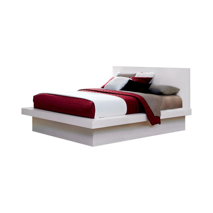 Jessica Contemporary White Queen Bed