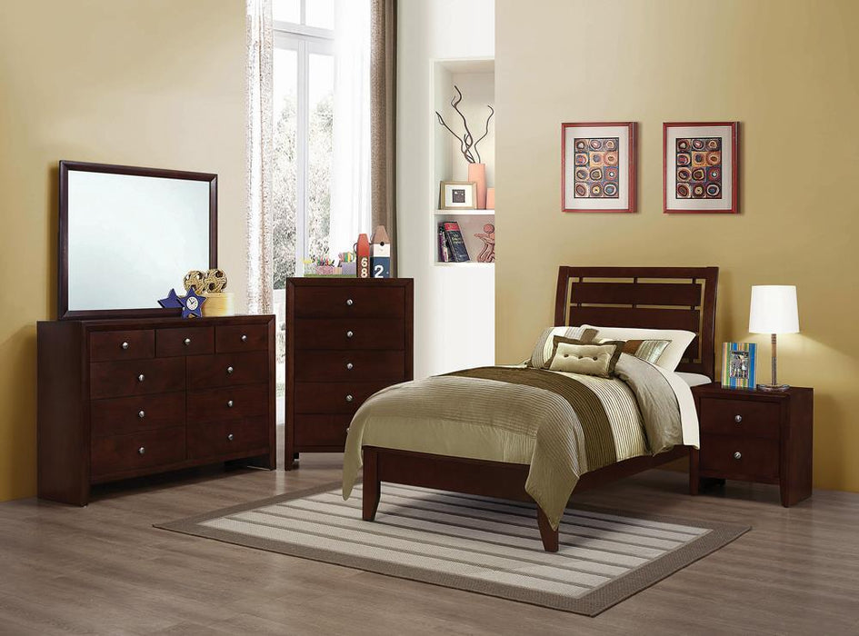 Serenity Twin Bed Rich Merlot