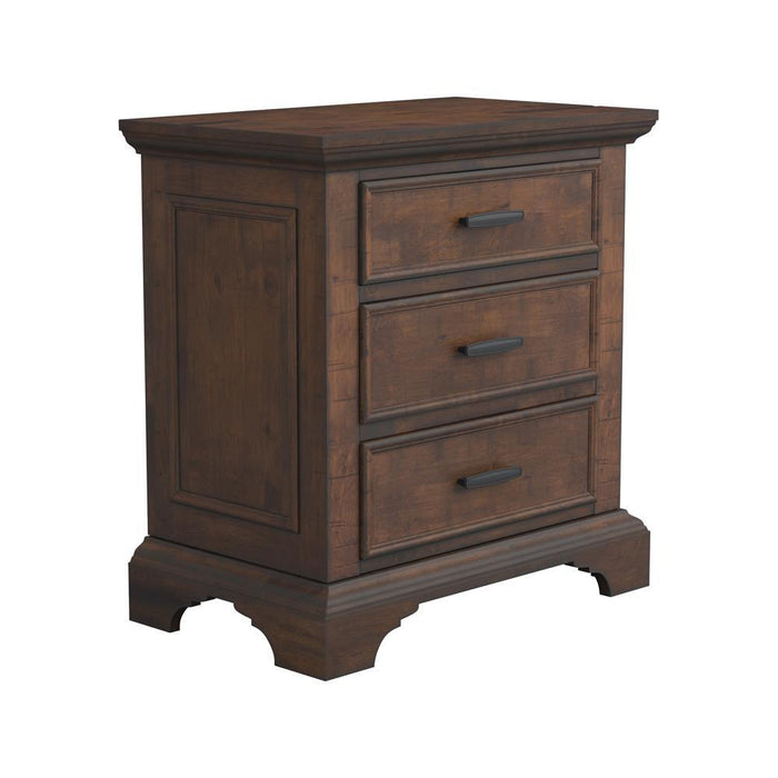 Elk Grove Rustic Three Drawer Nightstand