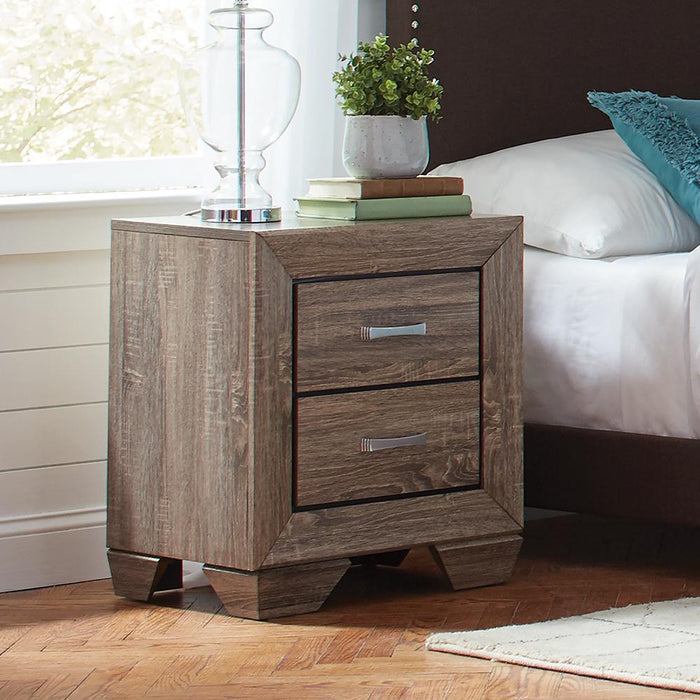 Kauffman Transitional Two Drawer Nightstand