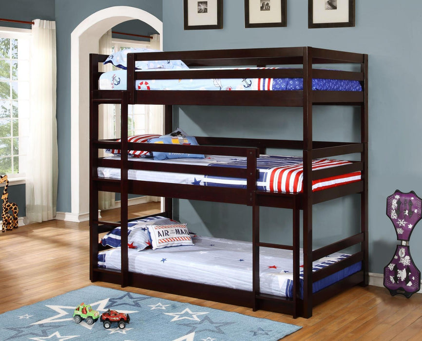 Sandler Cappuccino Three Bed Bunk Bed