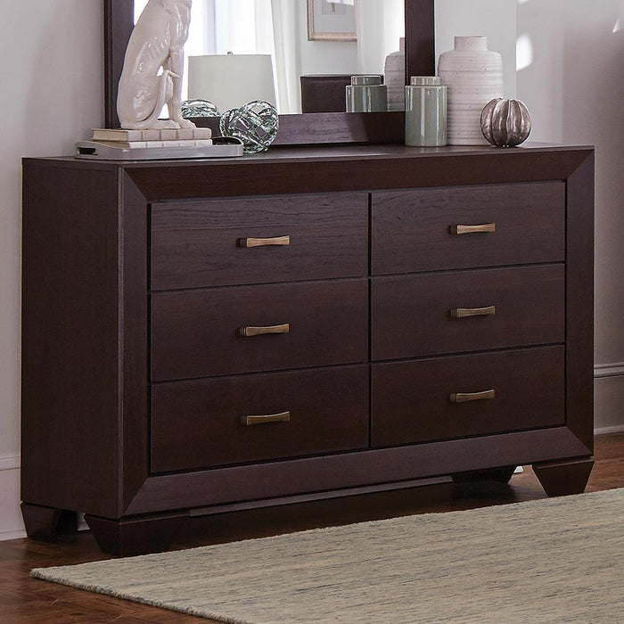 Fenbrook Dark Cocoa Six Drawer Dresser