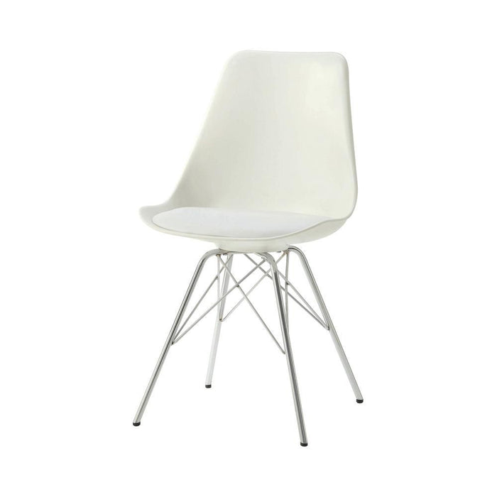 Lowry Contemporary White Dining Chair