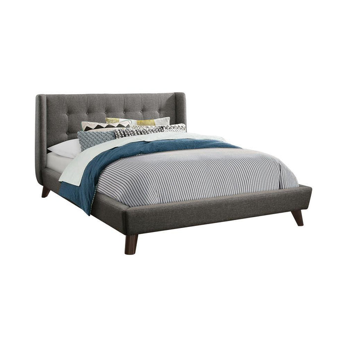 Carrington Grey Upholstered Full Bed