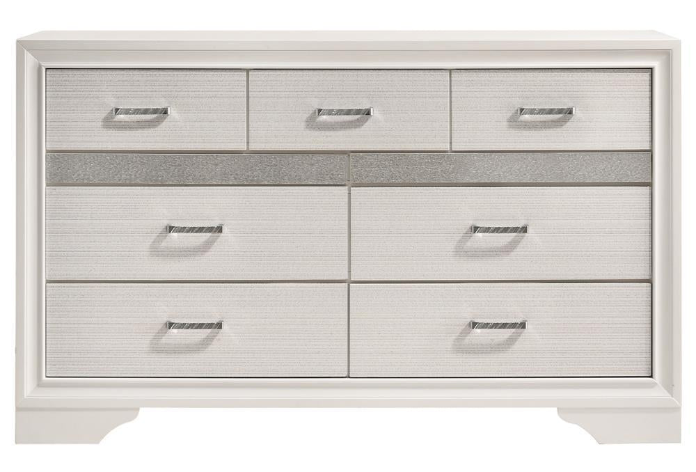 Miranda Modern Seven Drawer Dresser With Hidden Jewelry Tray