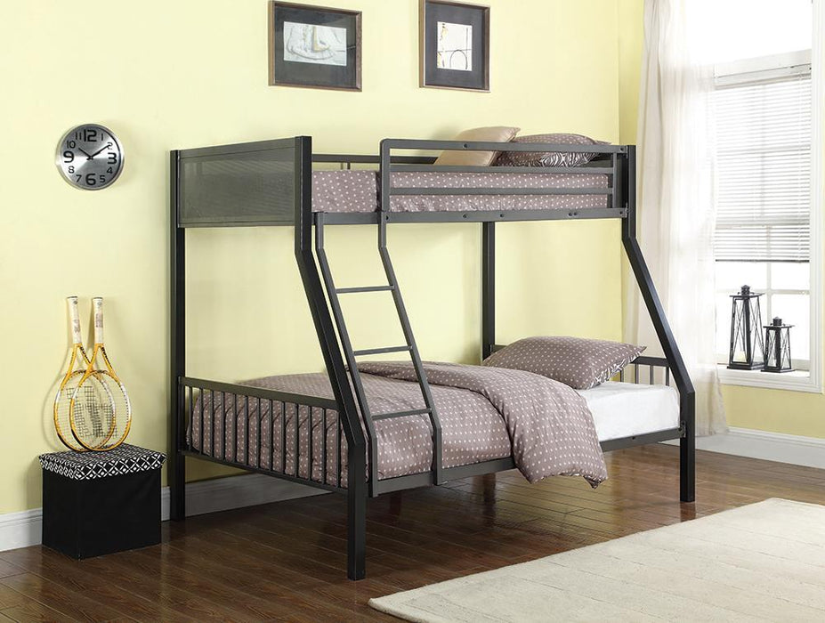 Meyers Traditional Grey Twin over Full Bunk Bed