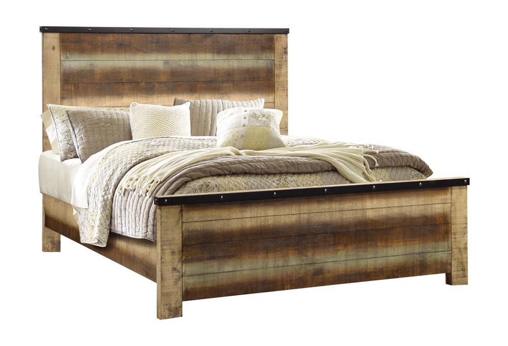 Sembene Bedroom Rustic Antique Multi Color Eastern King Bed