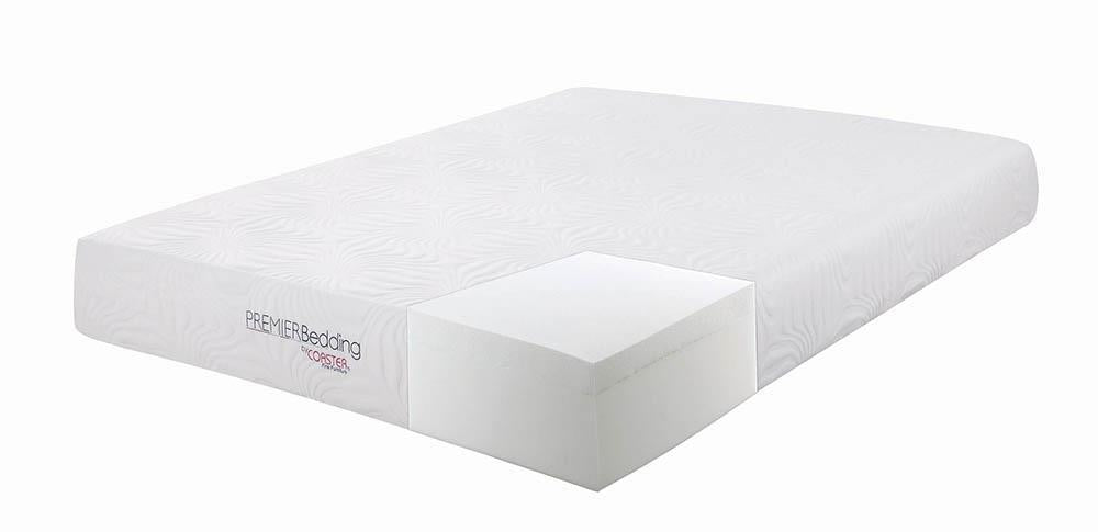 Key White 10 Inch California King Memory Foam Mattress