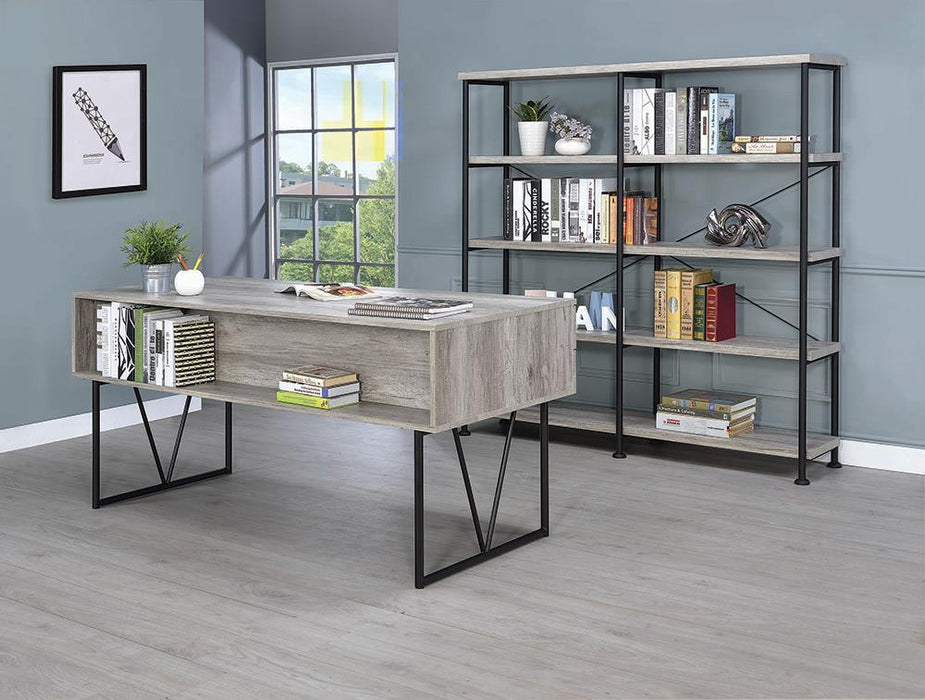 Industrial Grey Driftwood Writing Desk