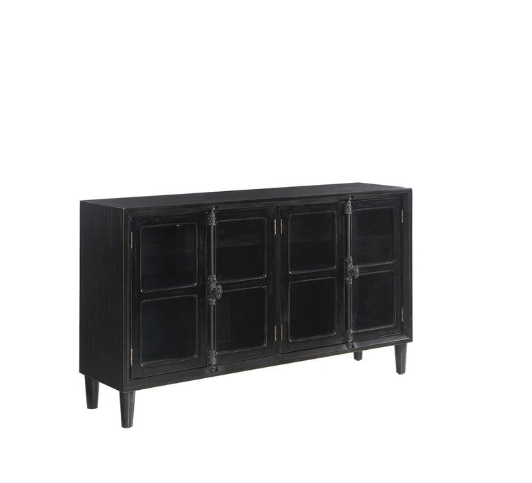 Transitional Black Accent Cabinet