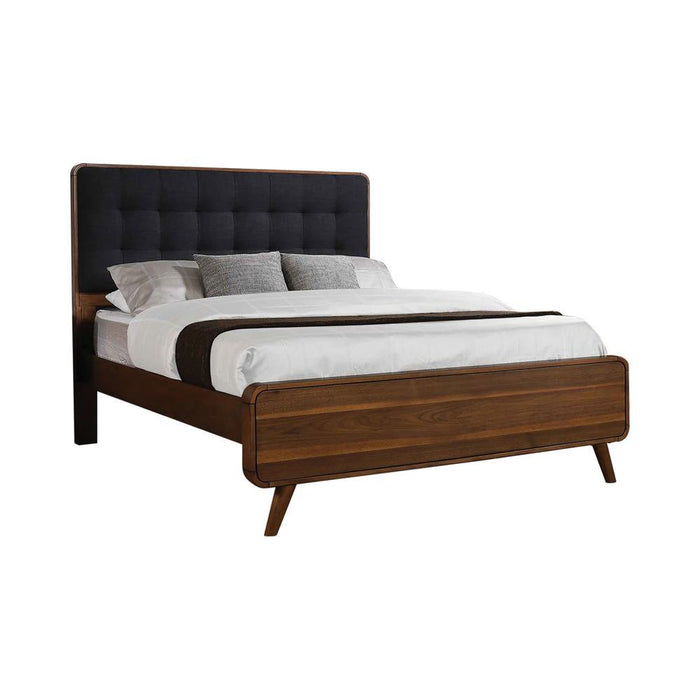 Robyn Mid Century Modern Dark Walnut Eastern King Bed