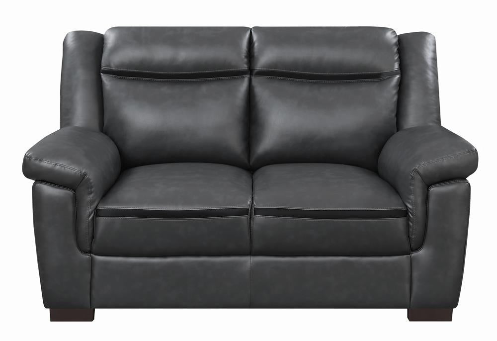 Arabella Contemporary Grey Loveseat