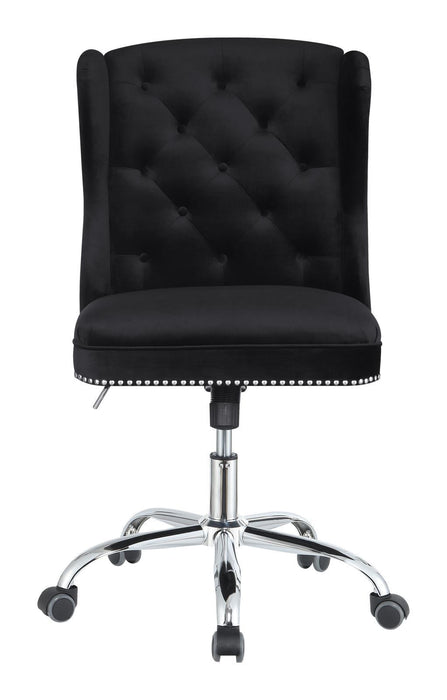 Modern Black Velvet Office Chair