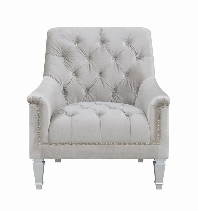 Avonlea Traditional Grey and Chrome Chair