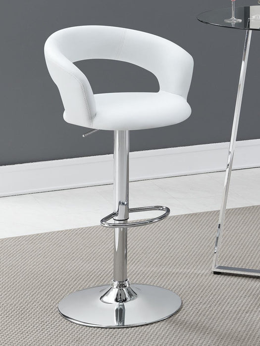 G120346 Contemporary Chrome and Black Bar Stool