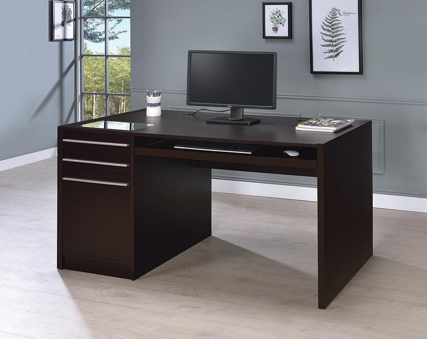 G800982 Contemporary Cappuccino Connect It Computer Desk