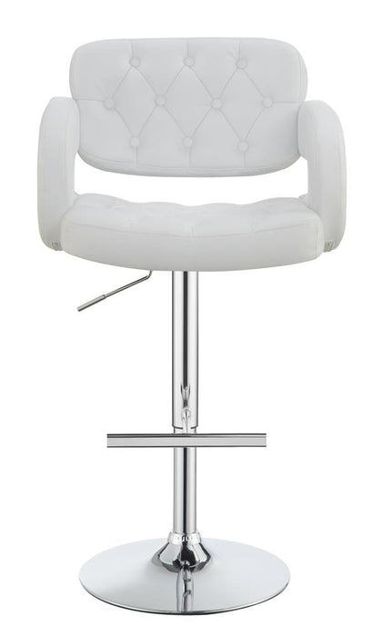 G102557 Contemporary White and Chrome Bar Stool