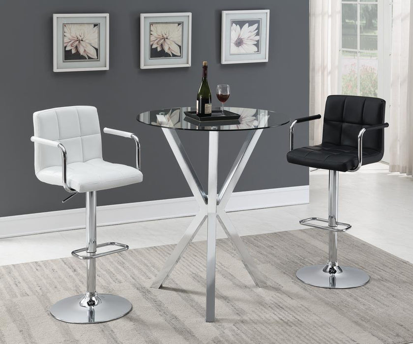 G100186 Contemporary Chrome Bar Height Table