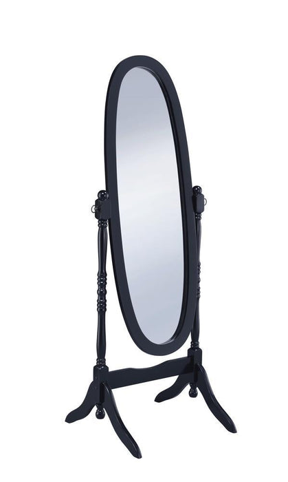 Transitional Black Cheval Mirror