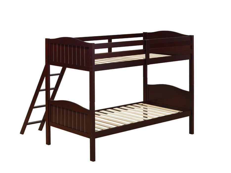 405053BRN TWIN/TWIN BUNK BED