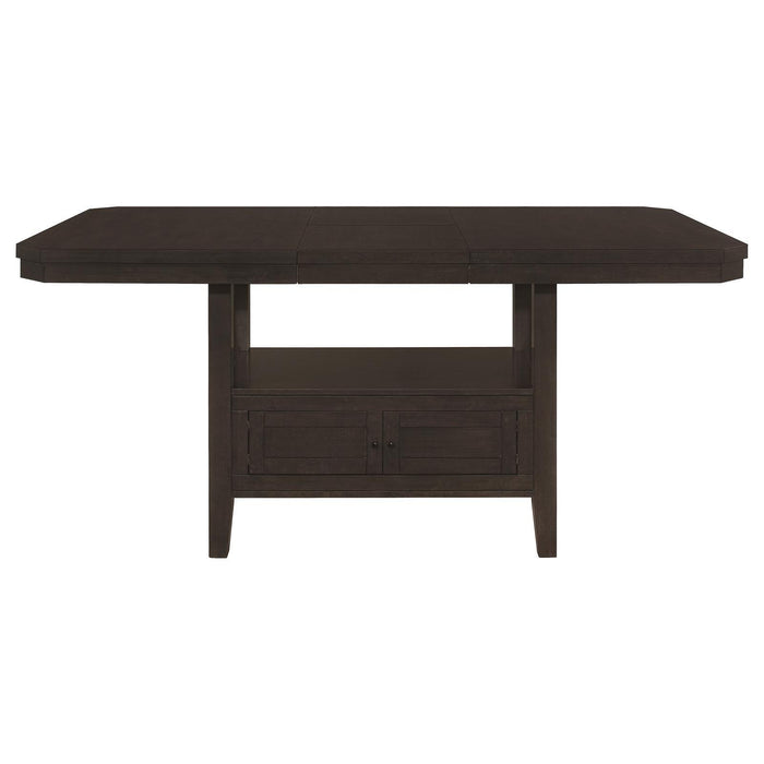 Prentiss Extendable Rectangular Counter Height Table With Butterfly Leaf Cappuccino