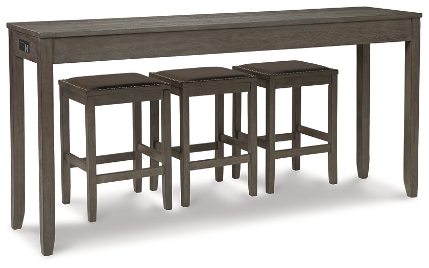 Caitbrook Counter Height Dining Table and Bar Stools (Set of 3)