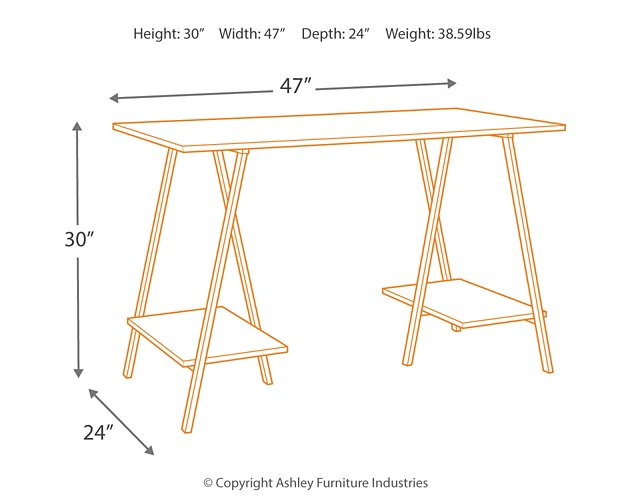 Bertmond 47" Home Office Desk