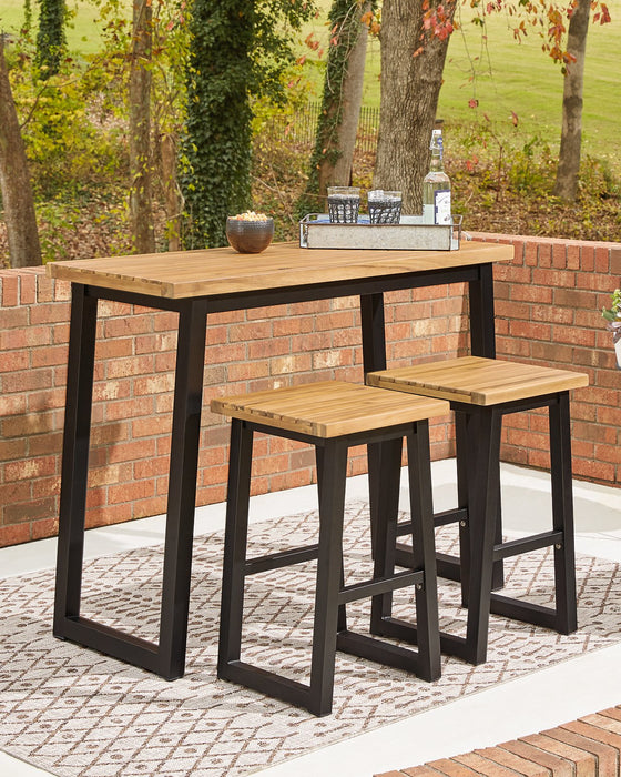 Town Wood Outdoor Counter Table Set (Set of 3)