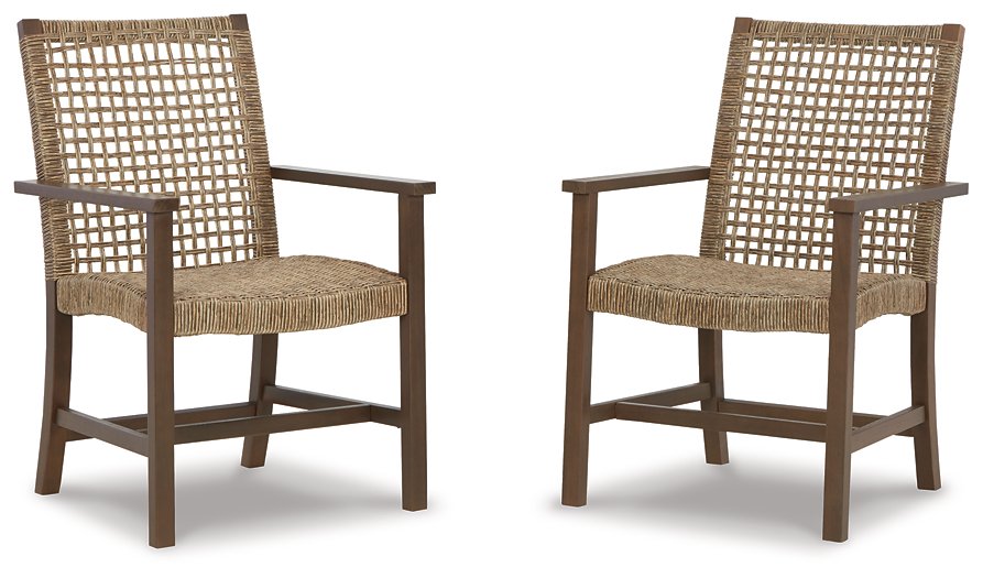 Germalia Outdoor Dining Arm Chair (Set of 2)