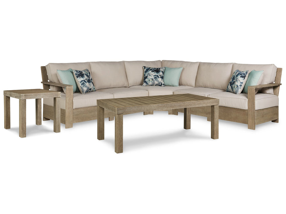 Silo Point Outdoor Sectional with Coffee and End Table