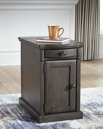 Laflorn Chairside End Table with USB Ports & Outlets