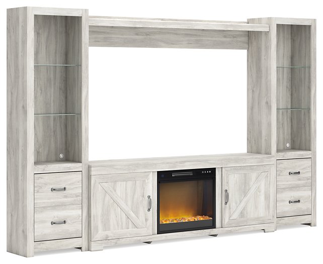 Bellaby 4-Piece Entertainment Center with Electric Fireplace