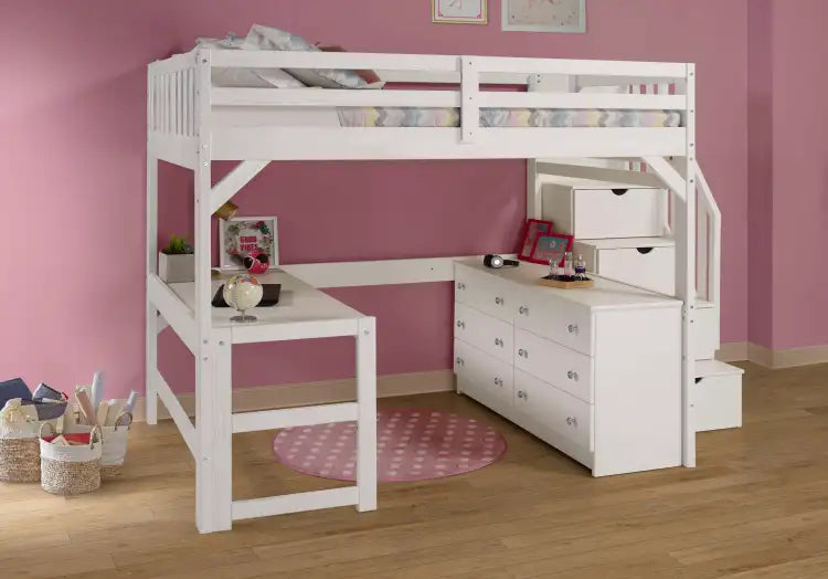 Loft Bunk Bed Gray