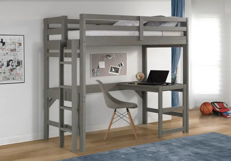 Loft Bunk Bed Gray