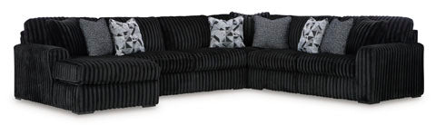 Midnight-Madness 4 Piece Sectional w/Chaise