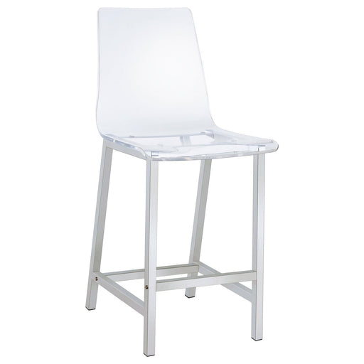 Everyday Contemporary Clear and Chrome Bar Stool image