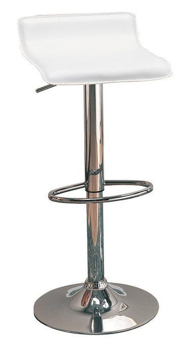 G120391 Contemporary White Adjustable Bar Stool image