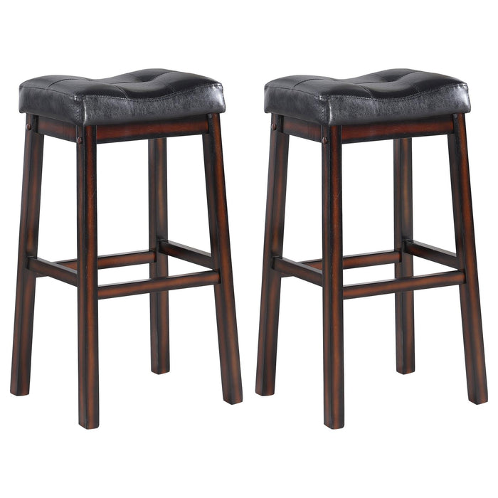 Transitional Black Upholstered Bar Stool image